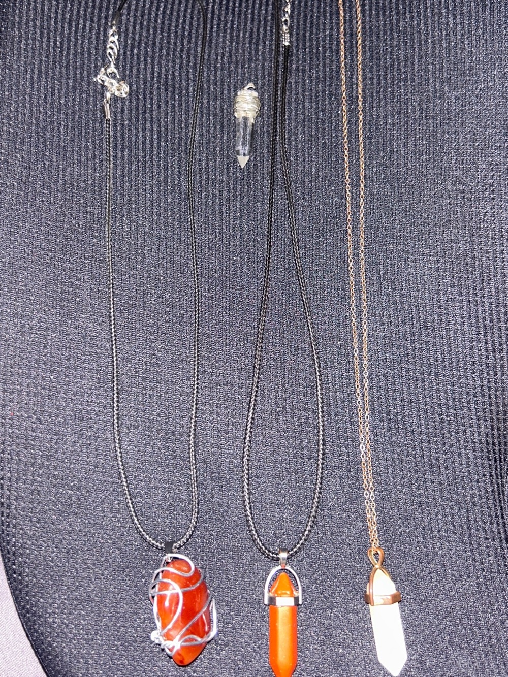 Stone Pendant Necklace Lot